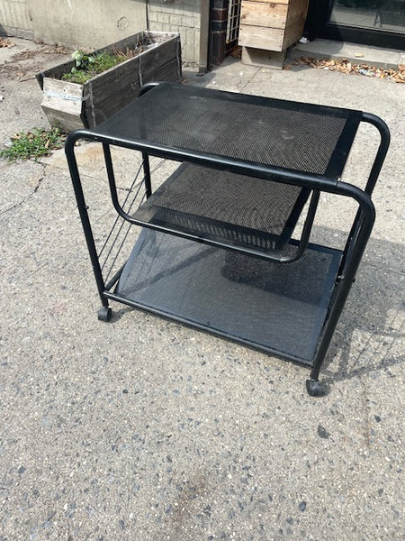 Perforated metal cart 29x15x27" tall