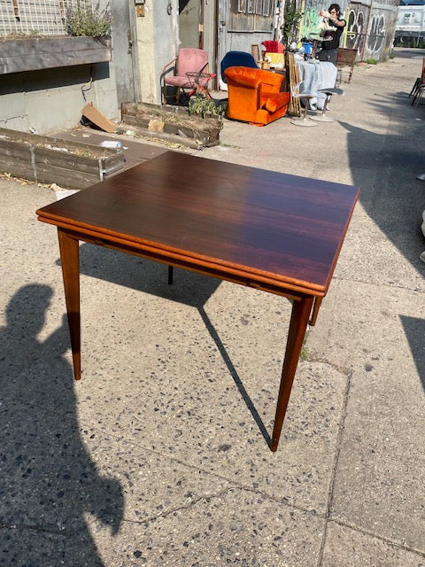 Mid century modern extending dining table 36x36x29" tall extends to 36x72"