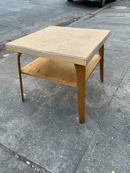 Thonet Blonde Bentwood and Cork Top Side or Square Coffee Table