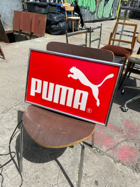 Light Up Red Puma Sign