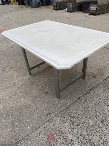 Marble and chrome coffee table 36x24x19" tall