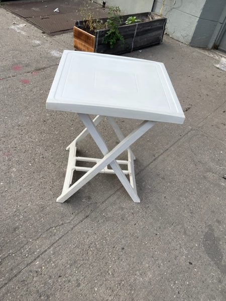 Folding Outdoor MCM Side Table White Plastic - Made in Italy