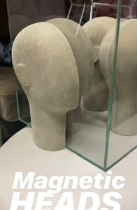 NYC History... Barneys Magnetic Velour Mannequin Head Halves