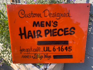 VINTAGE “men’s hair cutting” advertisement