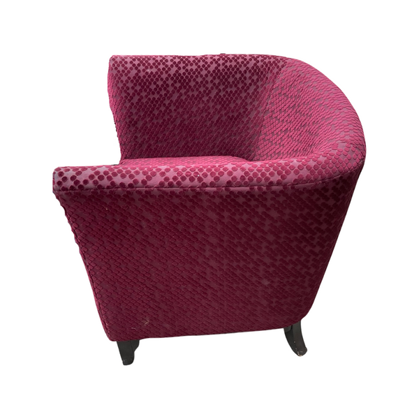 Polka Dot Velvet Club Chair