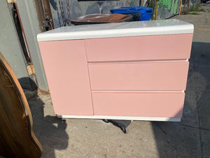 Pink laminate dresser 43x20x30”tall