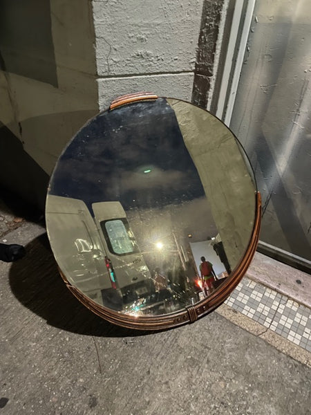 Round Art Deco Mirror 28”