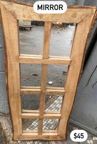 Reclaimed Wood Window Mirror