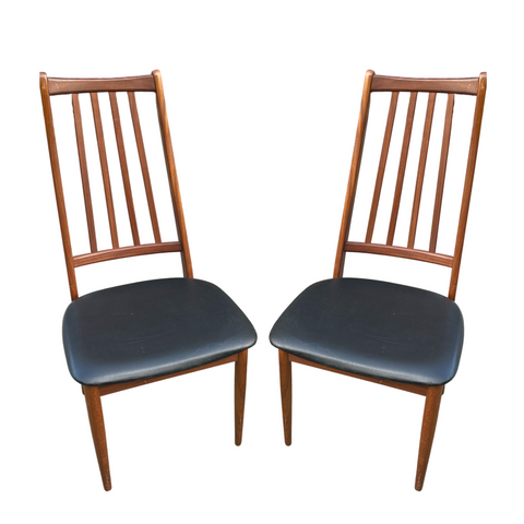 Pair of Scandinavian Modern Teak Dining Chairs