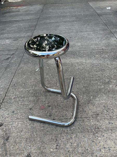 Postmodern Paperclip Chrome Bar Stool Chair 28” tall