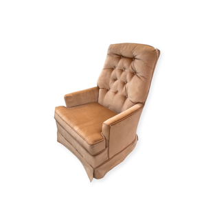 Tufted TAN Vintage Recliner Chair