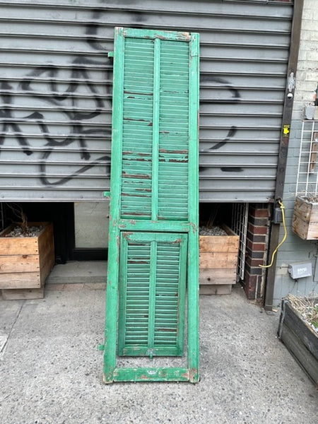 Architectural Ancient Green Fluted Panel Shutter