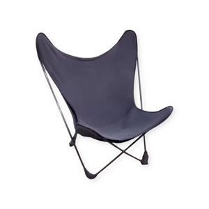 Florence Knoll Butterfly Chair in Black Canvas