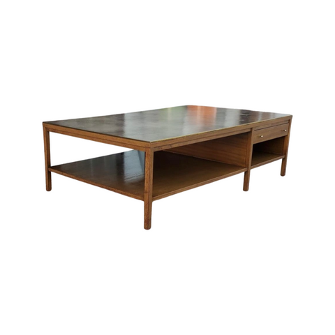 Paul McCobb Two Tier Coffee Table with Black Marble Top for Calvin, USA, 1950s