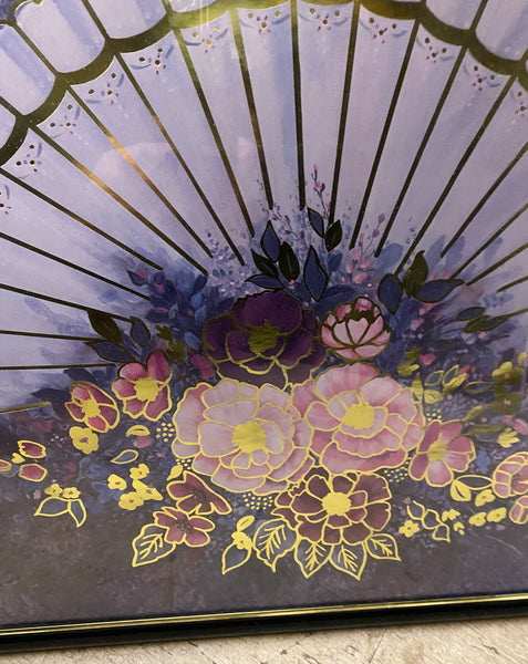 Asian Foil Floral Fan Art