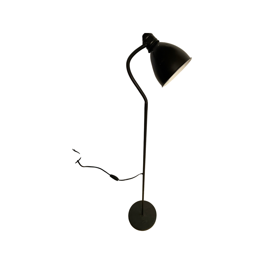 Black Bendable Metal Floor Lamp with Dimmer