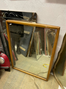 Mid Century Modern Wood Framed Mirror 32x41” tall