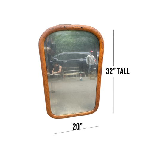 Solid Wood Rounded Mirror 20x32” tall