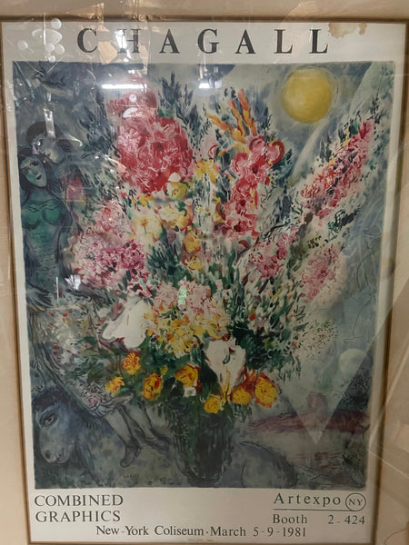 Chagall Rare Floral framed Print