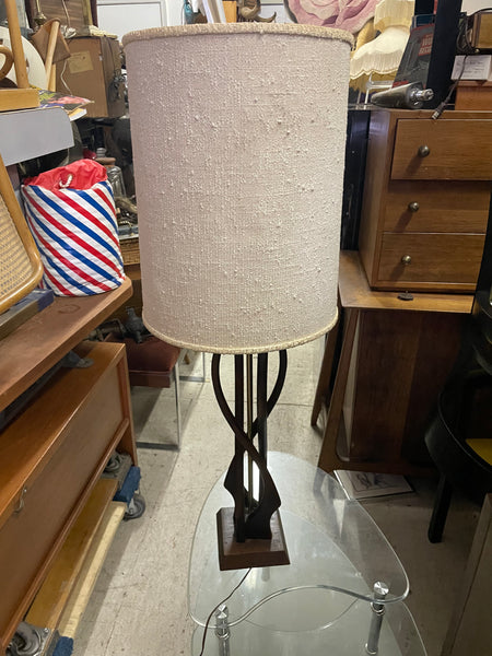 1960's Danish Mid Century Modern Teak Wood  Lamps (Shades Included)
