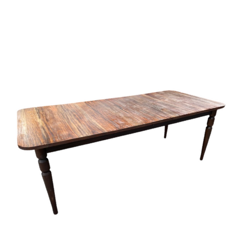 Crate and Barrel Dark Wood Dining Table Seats 6