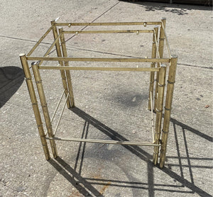 Pair of Brass Faux Bamboo Nesting Tables
