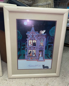 Framed Art Print “Maison Du Chat” House of Cats