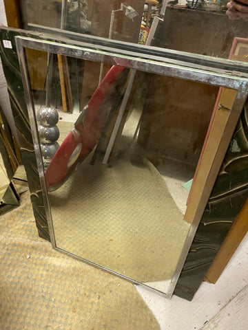 Vintage Industrial Metal Framed Mirror  20x32” tall