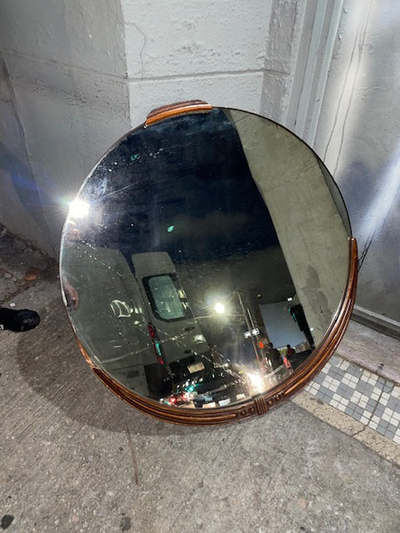 Round Art Deco Mirror 28”