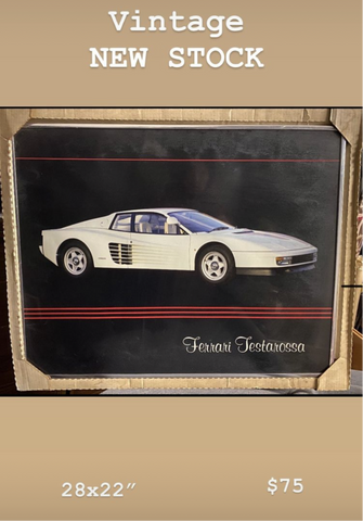 Vintage Stock Framed Ferrari Print