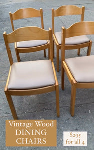 Vintage 4 dining chairs