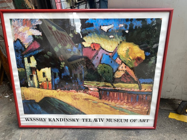 Kandinsky 1988 Framed Print in Red Frame