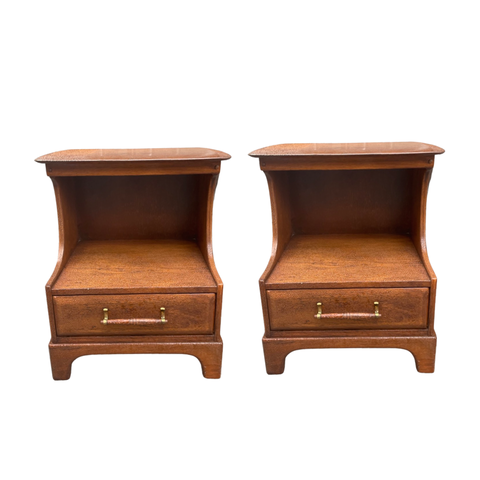 Pair of MCM Two Tier Tapered  NightSide Tables