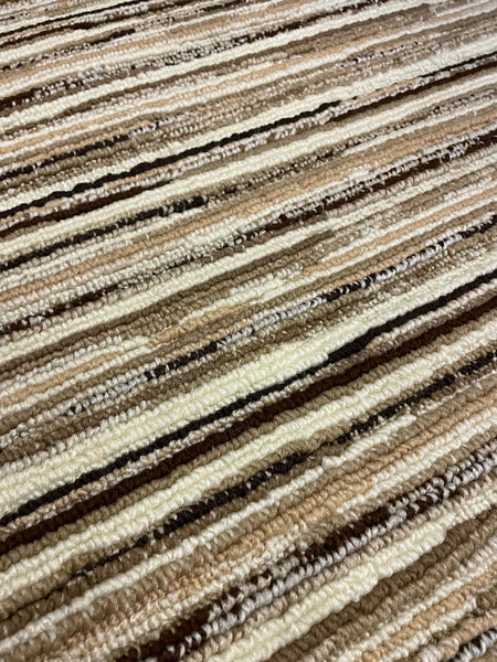 Sandcastle Striped With Beige Tassels Rug 4x7’