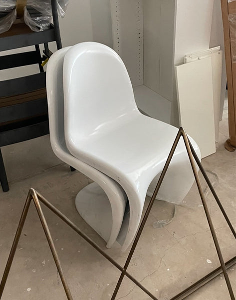 White Panton Style Single Chairs