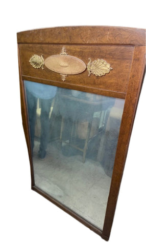 Antique Wood Framed Dresser Mirror