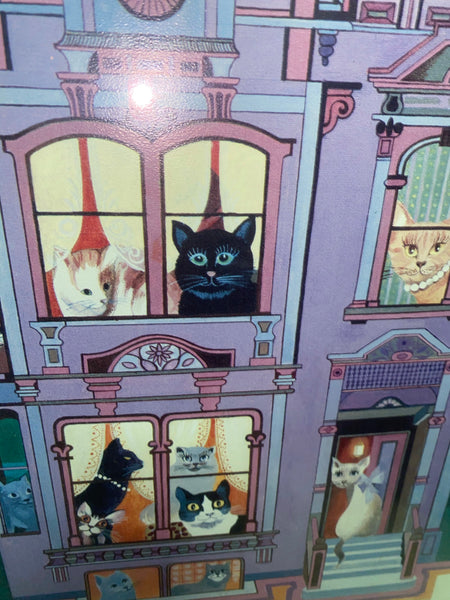 Framed Art Print “Maison Du Chat” House of Cats