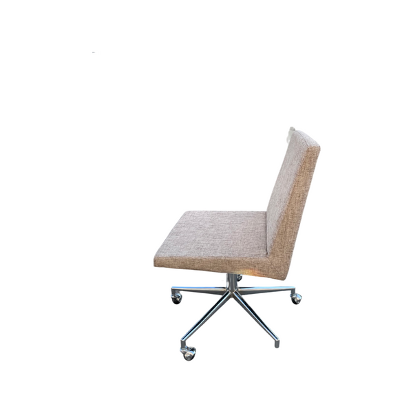Oatmeal Colored Rolling Desk Chair
