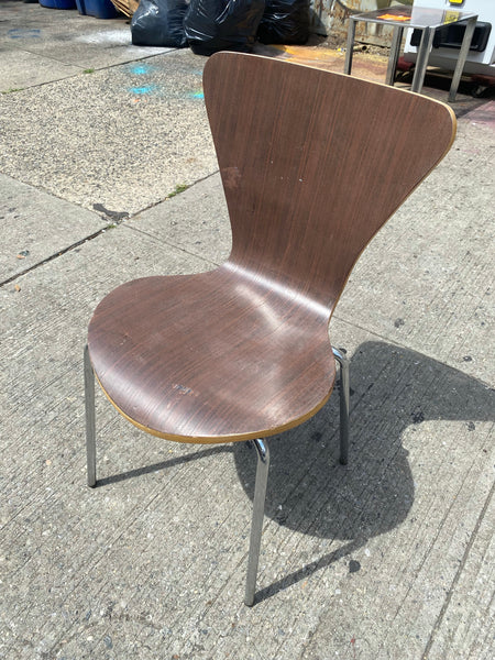 Cherner Style Dining Chairs with Chrome Legs