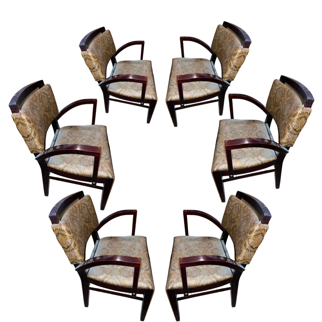 Set of 6 Art Deco 1950s Dining Chairs