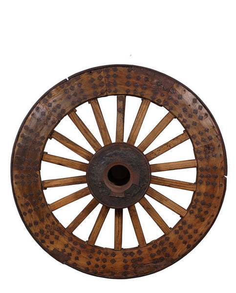 Chinese Handmade Antique Wooden Wagon Wheel