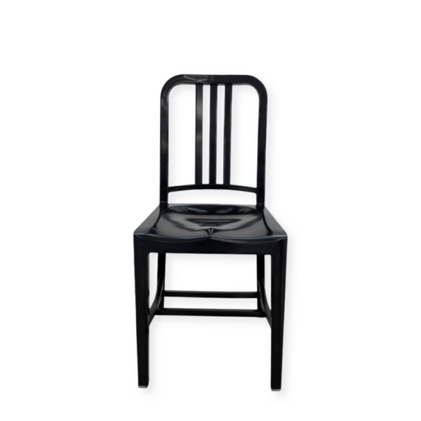 Black & Silver Emeco Navy Chairs Signed (Pair Available Priced Individually)