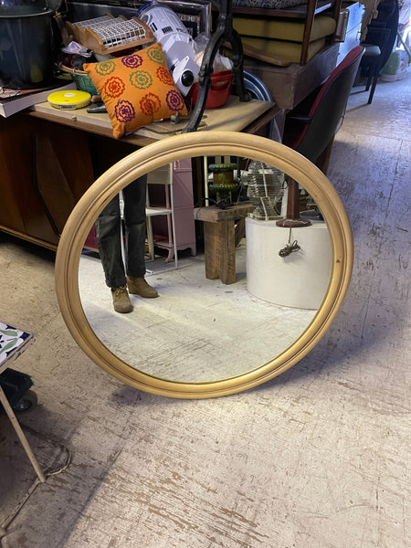 Ivory Colored Circle Mirror 36”