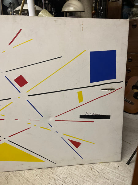 Original Suprematism Art on Canvas by Dawn Kenzer 3x5’ tall - As Is