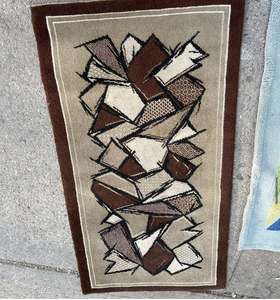 Vintage Abstract Area Rug - Brown 2x5’