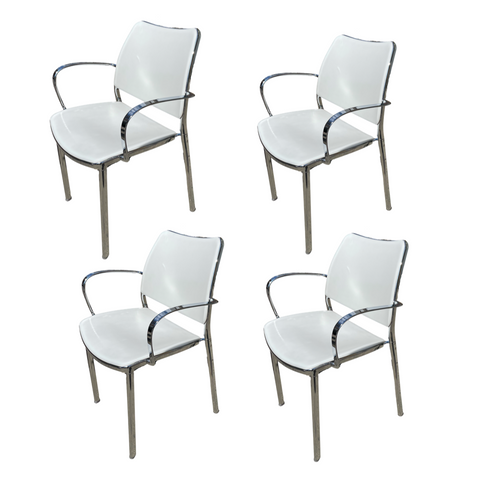 Rare Authentic Gas Stua Task Chairs Stacking Set of 4, By Jesus Gasca