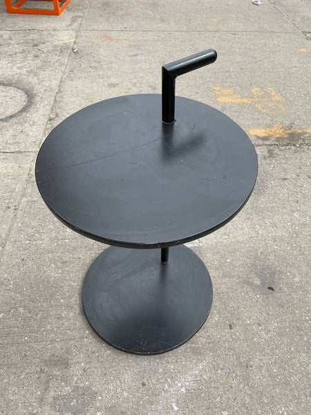 Post modern Black Round Side Table