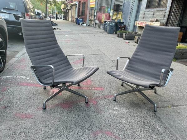 Grey Eames® Aluminum Group Lounge Chairs - Pair Available Priced Individually