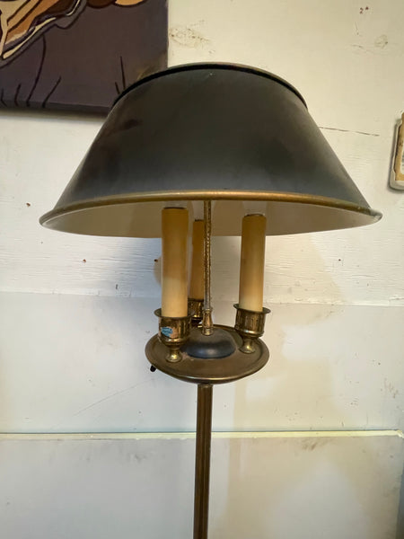 Brass Gilded Three Light Antique Floor Lamp