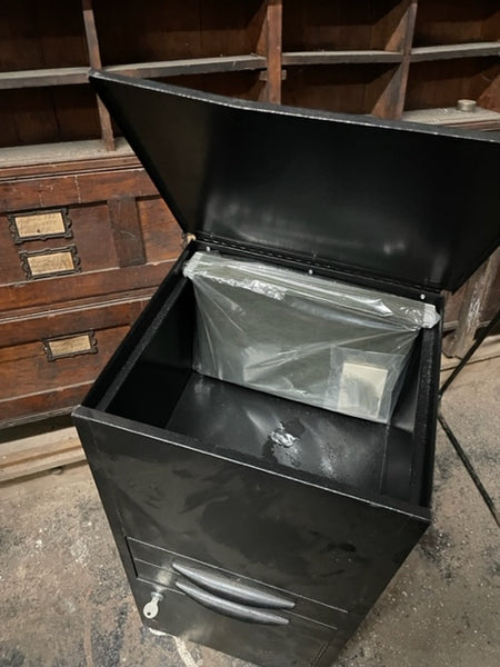 Black Industrial Small Metal Locking File Cabinets